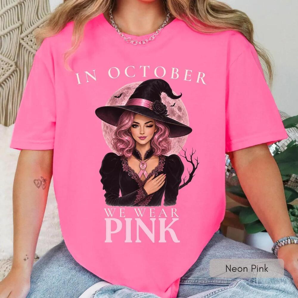 In October We Wear Witch Shirt S Awareness Month Tee
